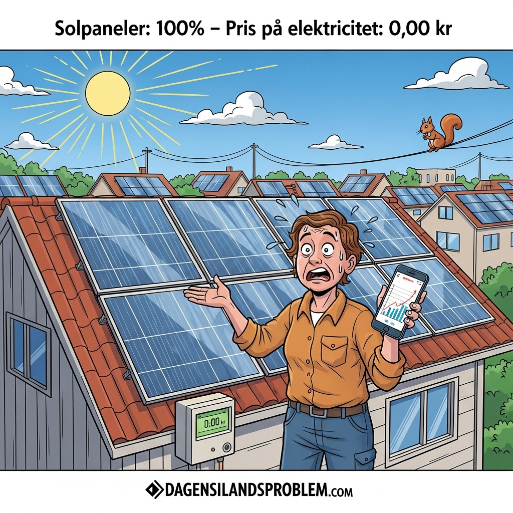 Solpaneler: 100% ☀️ Pris på elektricitet: 0,00 kr